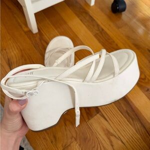 Target White Platform Strappy Sandals